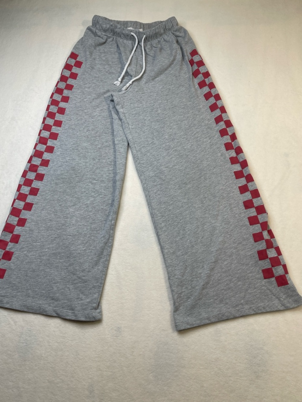 Grayson Threads Light Gray Cozy Sweatpants WIDE LEG SIZE S